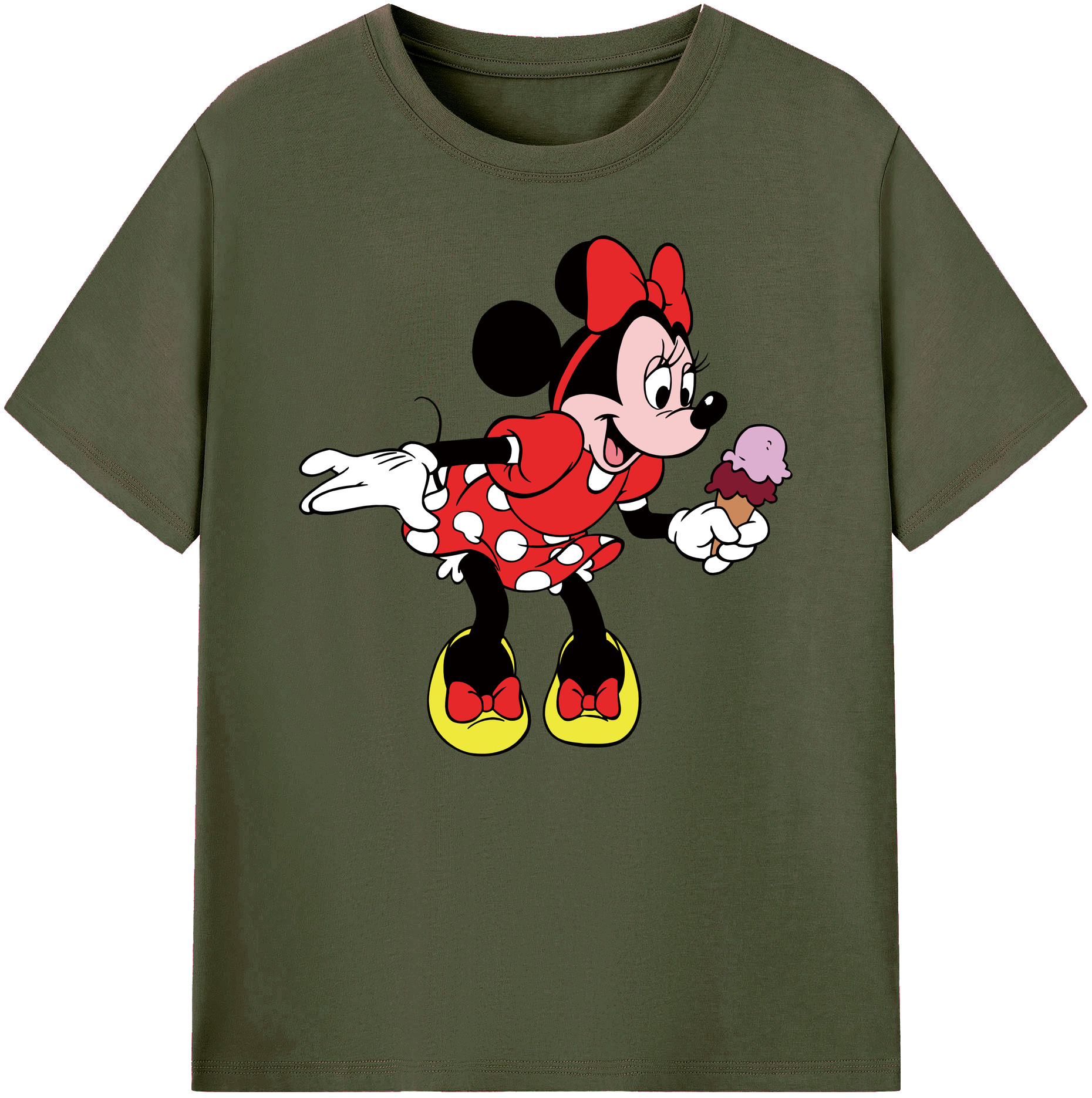 ミッキーマウス Mickey Mouse 綿100％ メンズ半袖Tシャツ｜肌触りやわらか＆通気性